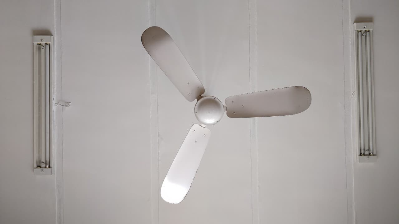 Fan on a ceiling